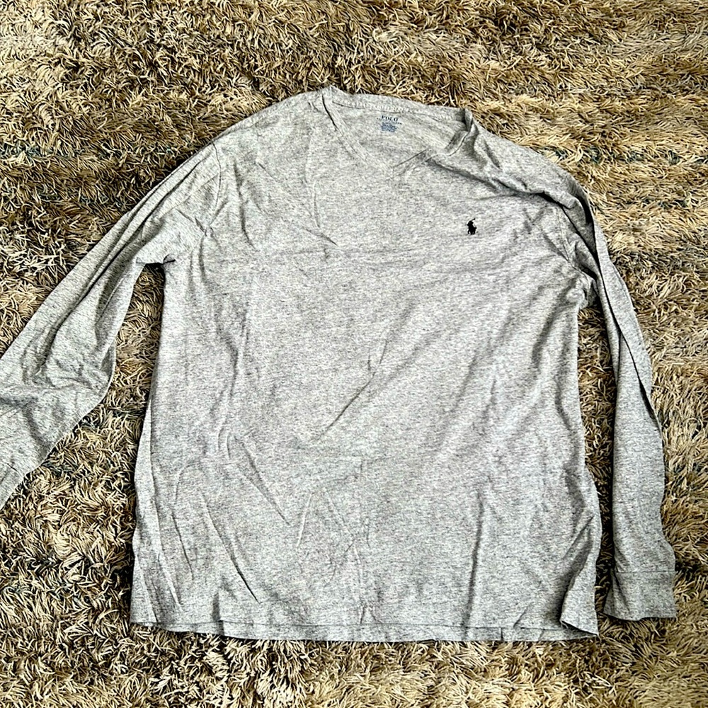 Polo Ralph Lauren: Men's Classic Fit V Neck T Shirt Long Sleeve